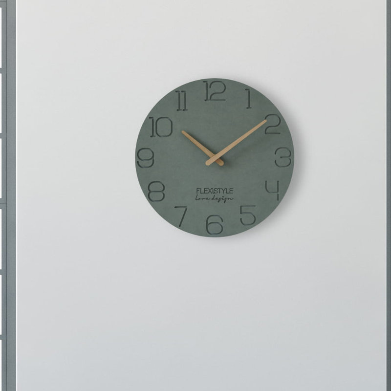 Eko Solid Wood Wall Clock, Grey