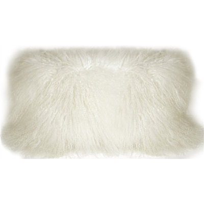  Housse et insert de coussin en peau de mouton de Mongolie