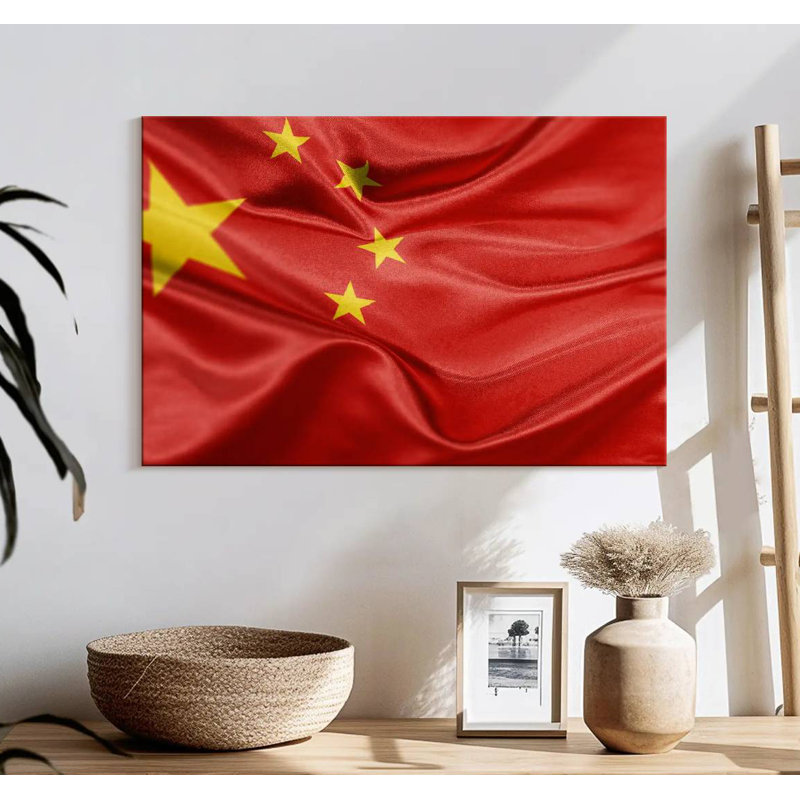 Drapeau chinois froissé