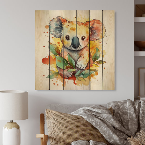 Personalised Koala Bear Print Baby Girl Nursery Prints Little Girls Bedroom  Decor Personalized Newborn Baby Gifts Floral Wreath Wall Art 