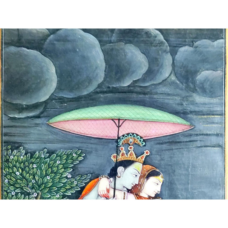Radha Krishna ensemble | Aquarelle de Gaurav Rajput