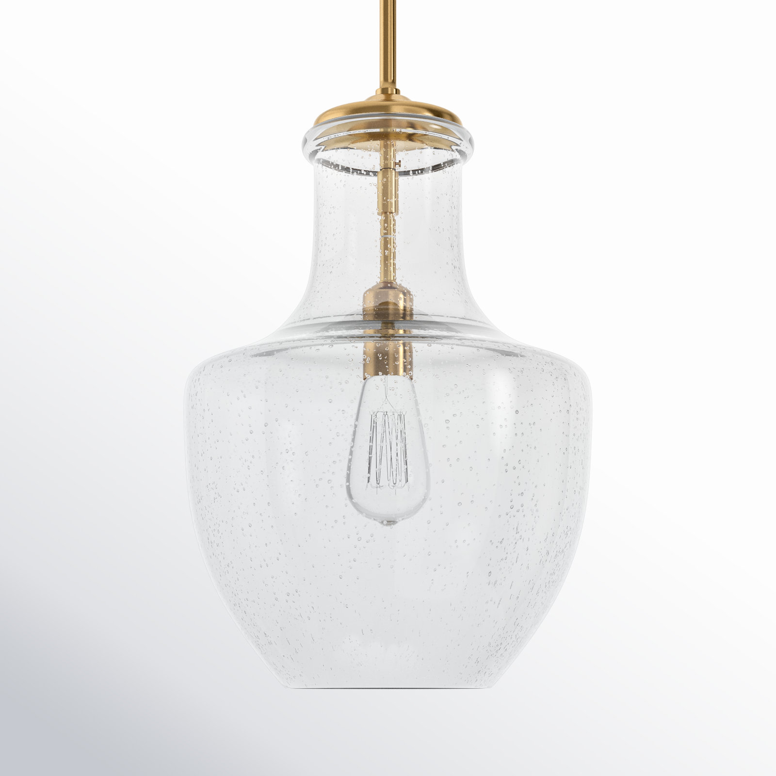 Ravenna Dimmable Single Light Pendant, Satin Brass