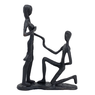MARRIAGE PROPOSAL Iron Figurine 17cm
