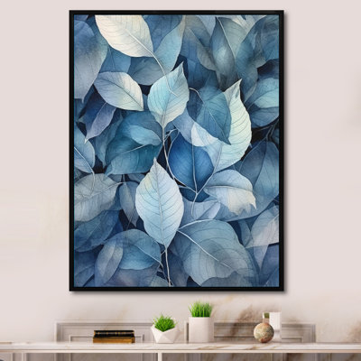 " Teal Gray Leafs Harmony "