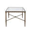 Table basse en métal chromé 5 mm avec cadre en verre trempé, l 44 po x P 24,27 po, assemblage requis avec plateau en verre robuste