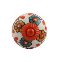 Hand Painted 1 1/2" Diameter Round Knob