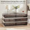 Under Bed Storage Containers with Wheels, Set of 2 Foldable Clear Plastic Storage Bins with Lid, Stackable Rolling Underbed Storage Box for Clothes, Shoes and Blankets