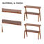 Table d'appoint 27,56 "Mid-Century moderne avec structure en métal
