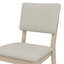 Chaises de salle à manger rembourrées de style Mid-Century avec pieds en bois lavé, ensemble de 2, combinant confort et style