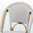 Concheta Rattan Bar Stool, Classic French 2-Tone Weaving, White/Brown 44.62'' H X 21.19'' W X 22.52'' D