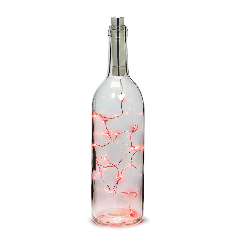 Bouteille de chaîne avec 20 lumières DEL