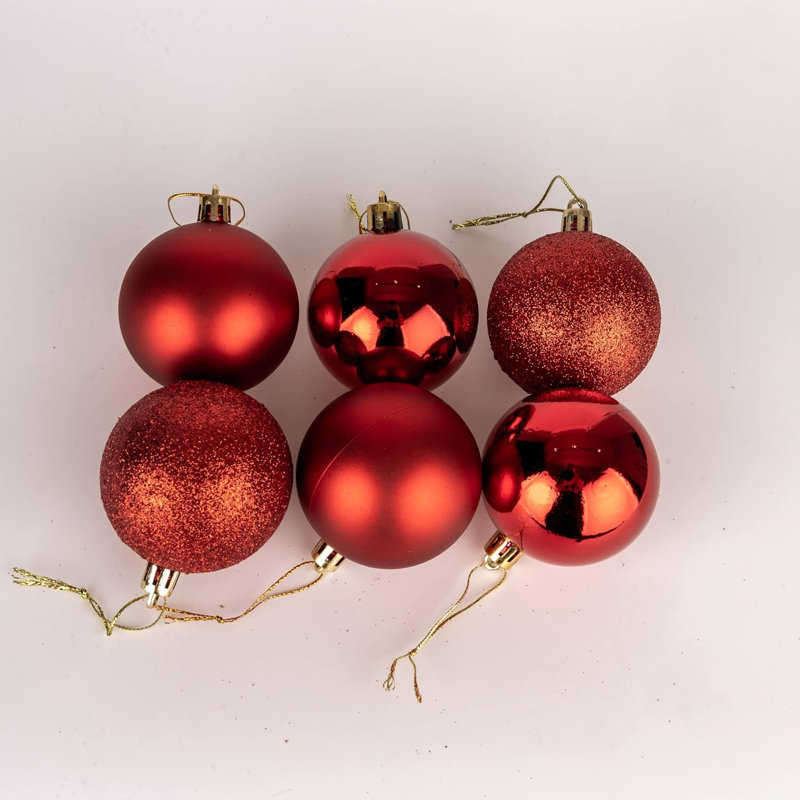 Polyvinyl Chloride (PVC) Bauble, Red, 6cm H x 6cm W x 6cm D