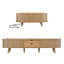 Ensemble de meuble télé et table basse en bois avec station de charge-416710527