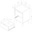 Table de chevet 2 tiroirs Hype-63437573