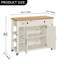 Rolling Kitchen Cart Island with 2 Drawers-617775101