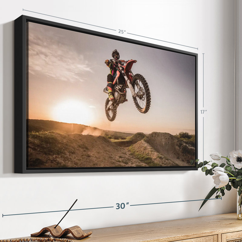 Impression sur toile Freestyle Dirt Bike, H 17 po x l 25 po