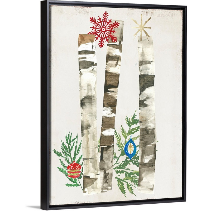 Jingle Bells-reproduction d’art sur toile, Cadre noir, 26" H x 20" W x 1.75" D