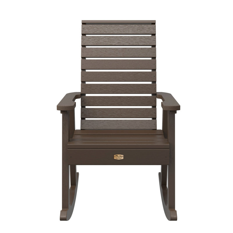 Chaise berçante en plastique Elisiah, Canyon