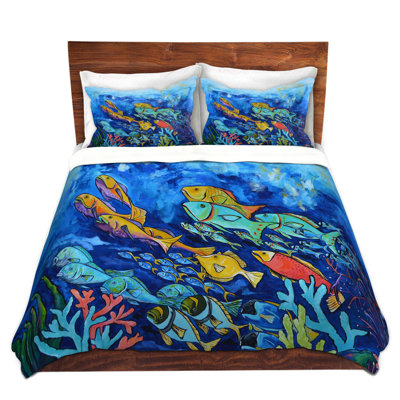 DiaNoche Duvet Cover Sets Microfiber by Patti Schermerhorn - Reef Fish