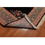 Tapis de surface en laine noir/aqua/beige 8 pi 3 po x 11 pi 5 po one-of-kind à la main noué la Eliseo