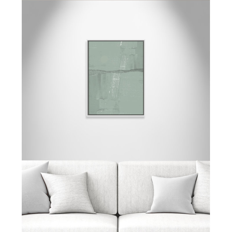 Attica - Toile à cadre flottant, H 25,5 po x l 19,5 po x P 2 po, Blanc