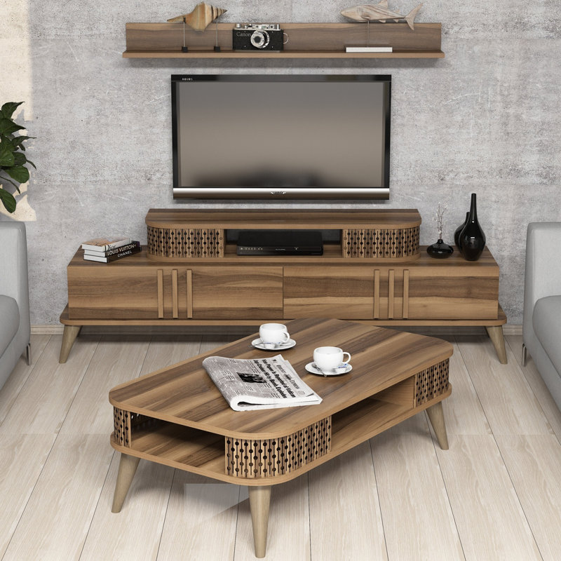 Dawna Entertainment Unit for TVs up to 75", Walnut