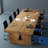 rectangular solid wood conference table-1078082645