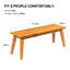 45-Inch Solid Wood Backless Outdoor Bench-783442158