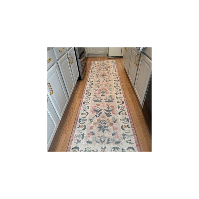 Rifle Paper Co. x Loloi Eden Rug feat. CloudPile - Green/Ivory/Pink