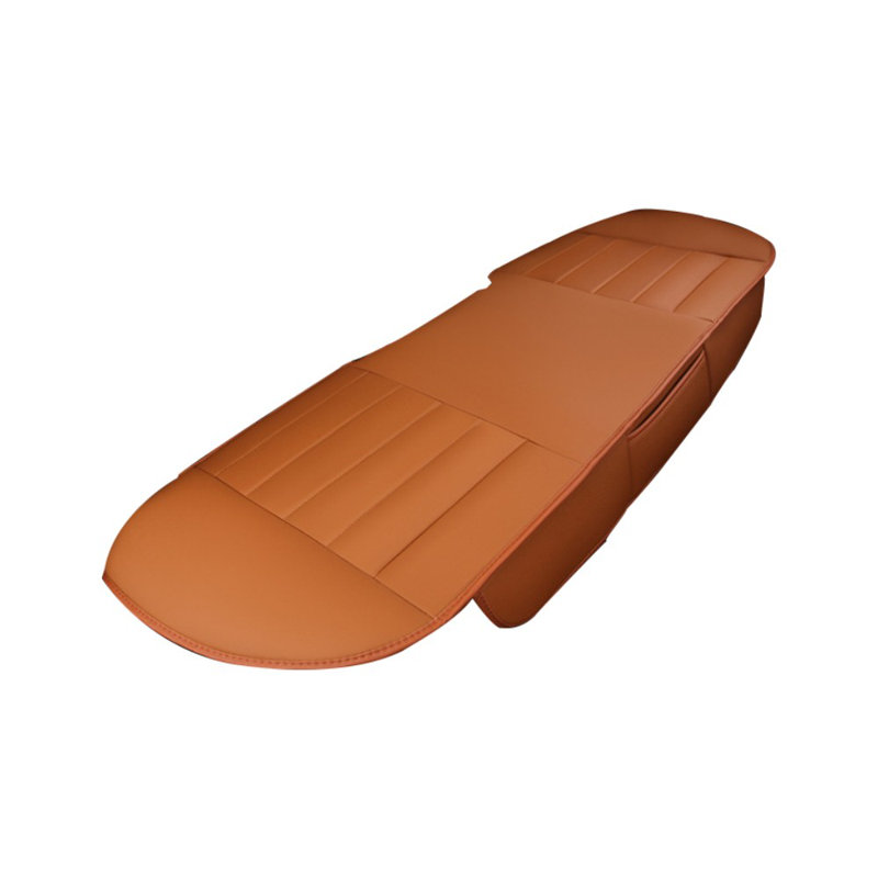 Car Back Seat Cover Breathable Pu Leather Rear Seat Cushion Protector Universal, Orange