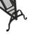 Single‑panel black metal fireplace fire screen