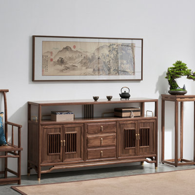 Storage Light Luxury Porch Cabinet 70.8'' Solid Wood Sideboard