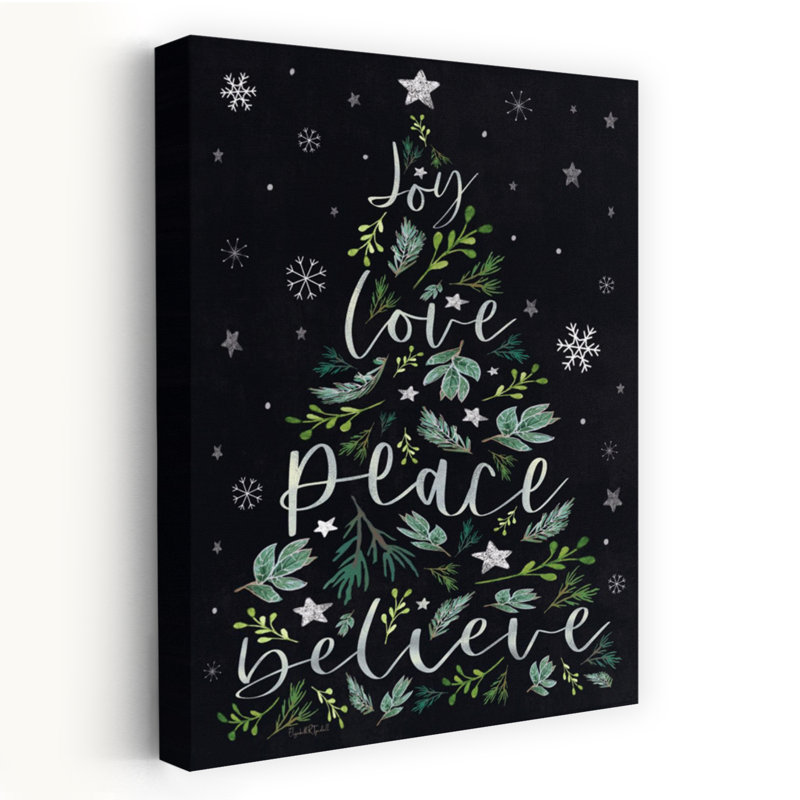 Joy, arbres de Noël abstraits, art contemporain de Noël, H 48 po x l 32 po