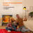 Agros 24.3'' W Portable Electric Fireplace Stove Adjustable Thermostat with Remote Control