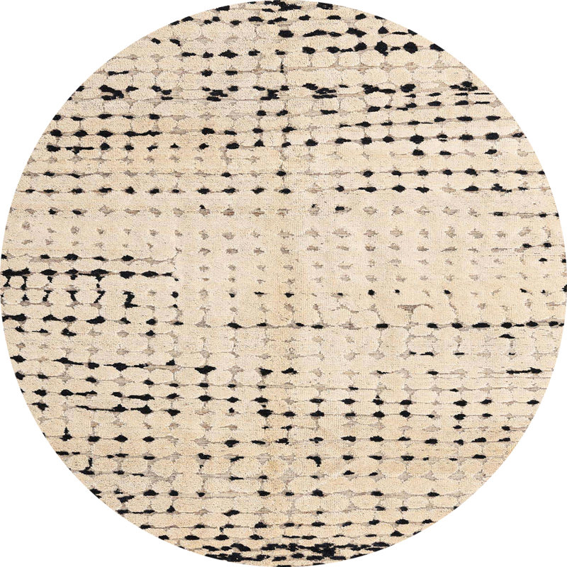 Abstract Indoor Rug, Round 5'