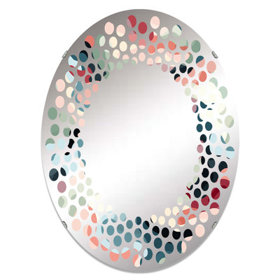Miroir mural à pois rose tendance Camo