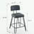 Bar Stools Set of 2 with PU Leather Upholstery and Metal Frame-227692736