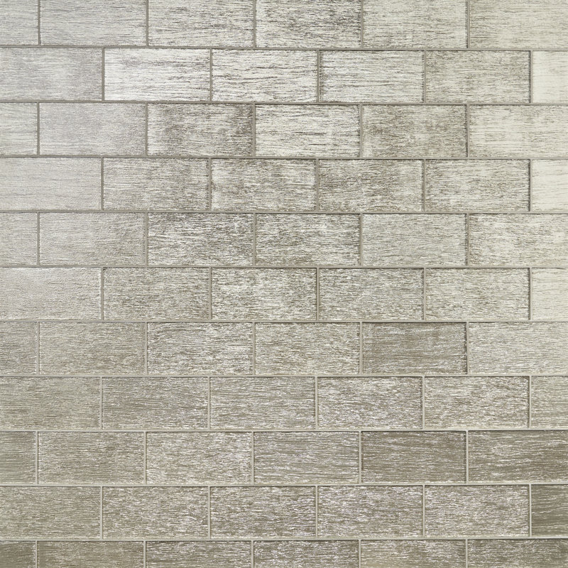Vitton 4.37 in. x 8.74 in. Polished Glass Subway Wall Tile (5.3 Sq. Ft. / Case), Gold