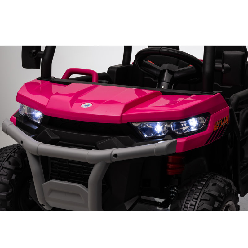 Pink 24V Kids Ride-On Truck with Remote Control and Electric Dump Bed