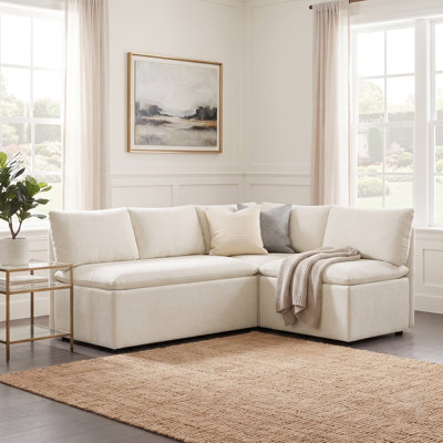 Upholstered Corner Dining Banquette with Storage