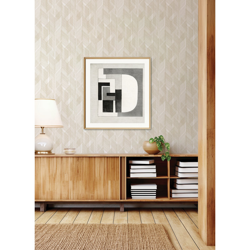 Bryant Evergreen Crosshatch Wallpaper, Gold