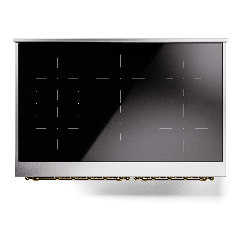 ILVE Nostalgie II 40 in Induction Range, Burgundy/Brass