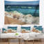 Tapisserie «Seascape Atlantic Beach» avec vagues écumantes-28508087
