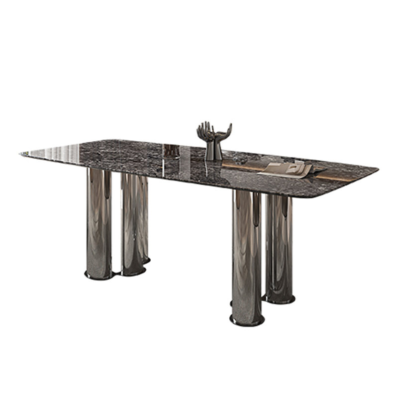 Jashanna Metal Base Dining Table, 31.5" W x 55.12" L