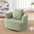 41"W Upholstered Lounge Swivel Chair with Pillow-Green-2124214781
