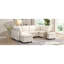 Lit modulaire de 103 po avec deux repose-pieds mobiles et 3 options de chargement beige-567039341