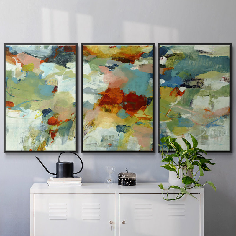 Time to Celebrate - Multi Piece Framed Canvas, 40" H x 78" W, Black Framed