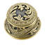 PORTLAND KNOB; DECORATED WITH SWAROVSKI® LT COL TOPAZ CRYSTALS; MUSEUM GOLD PLATE