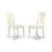 5 Piece Dining Room Table Set Includes a Round Kitchen Table with Pedestal and 4 Dining Chairs, 36x36 Inch, Linen White-2064909667-2064909673-2064909672