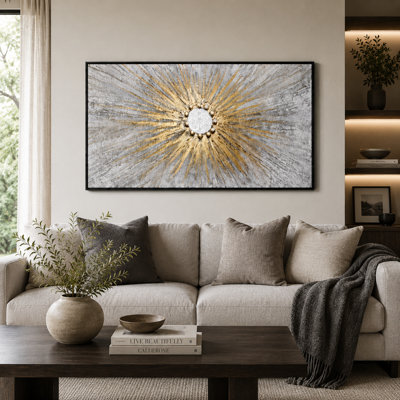 Panneau d'art mural texturé abstrait fait à la main dans des tons neutres, 70 x 140 cm, décoration moderne de qualité supérieure